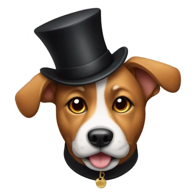 Dog with a top hat  sticker
