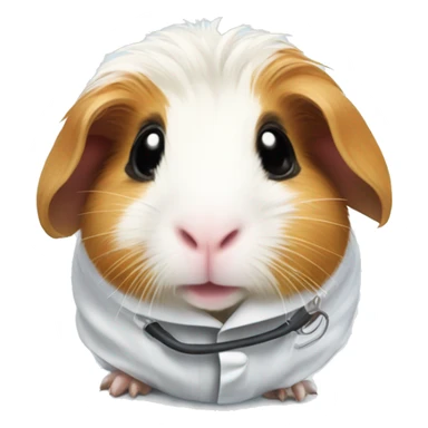 cute guinea pig in a lab coat sticker