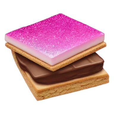 Hot pink smores with glitter sticker