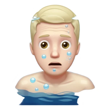 bruntte Man drowning sticker