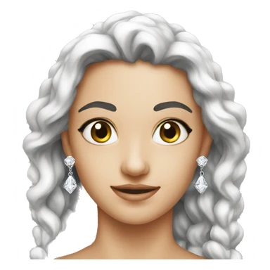 Diamond earrings sticker