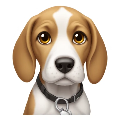 tan and white beagle puppy  sticker