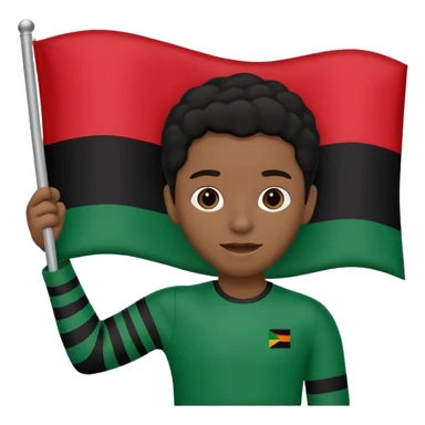 Pan African-African American Flag (Red-Black and Green horizontal stripes) - no stars or other symbols sticker