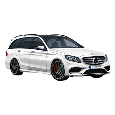 mercedes w205 white combi amg sticker