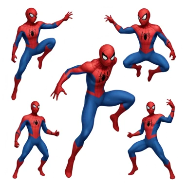 Spiderman full body all reactions sticker