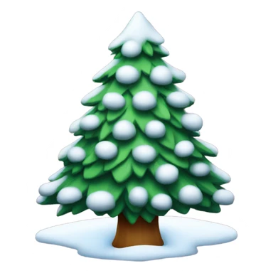 christmas tree with snow sticker