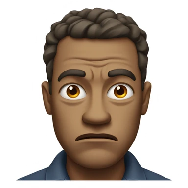 Make a guy with angry face sticker