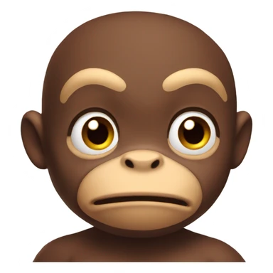 Curious George with angry look sticker
