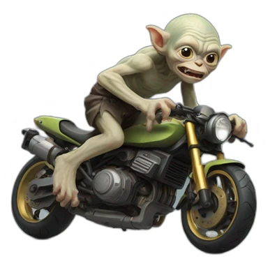 Gollum on a moto sticker