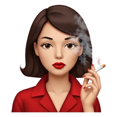 Baddie smoking sticker