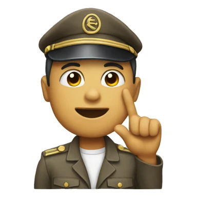 Emoji with a salute  sticker