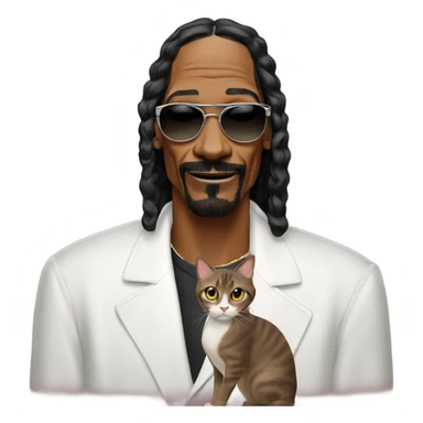 Snoop dogg the celebrity with a cat sticker