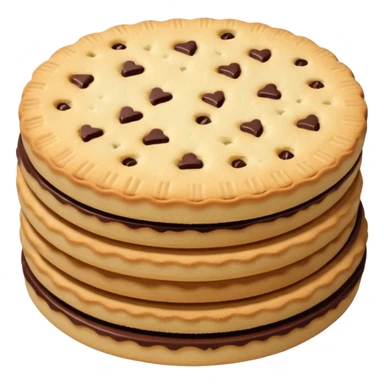 A plate of shortbread biscuits full-chocolate sticker