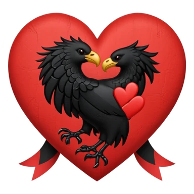 Albanien flag blandet med hjerte sticker