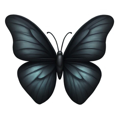 Black heart with butterfly  sticker