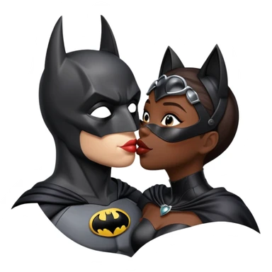 Batman and catwoman kiss sticker