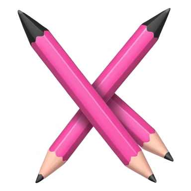 2 pink and 3 black pencil emoji sticker