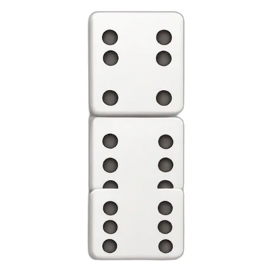 3 Domino pieces with only random letters in the front face sticker