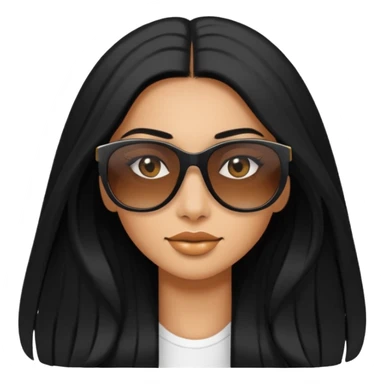 Pelinegra con gafas de sol sticker