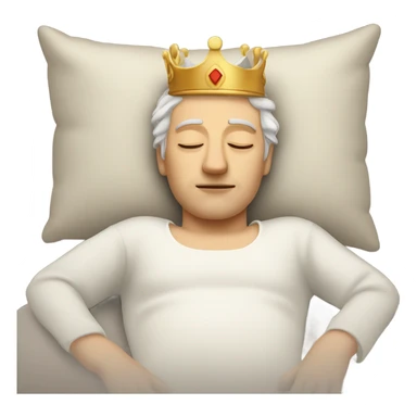 White king asleep sticker