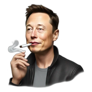 Elon musk smoking meme sticker