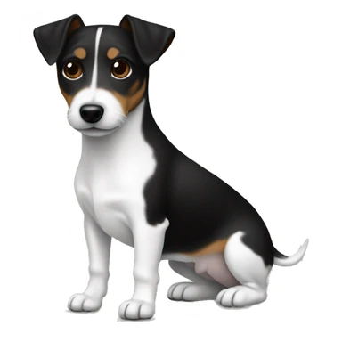 All Black Only Jack Russell Terrier no brown or white  sticker