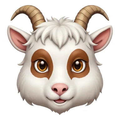 Goat face with horn sticker