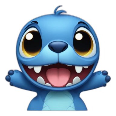 Stitch qui fait un bisous sticker