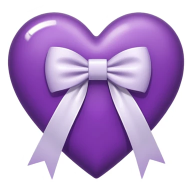 purple heart with a ribbon sticker