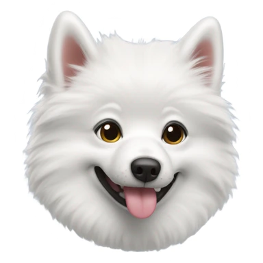 American Eskimo with blue collar tongue out sticker