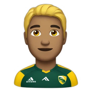 Guerrero rugby negro y amarillo  sticker