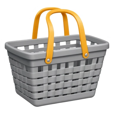 a modern shopping basket in a hardware store that looks like a bag sticker