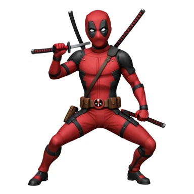 Deadpool with katana sticker