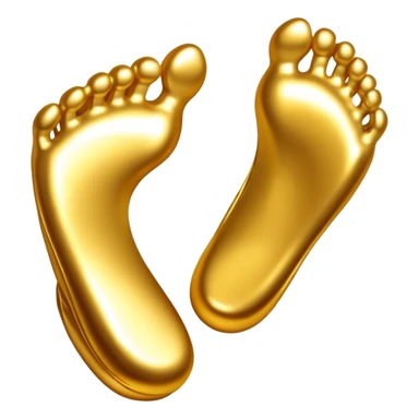 Golden baby feet sticker