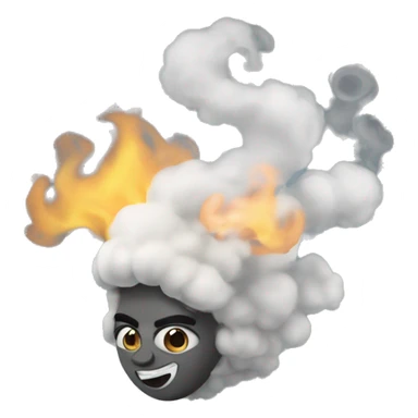 A hart with smoke  sticker