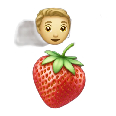 strawberry in a uber with a lot of luxury bagshop  sticker