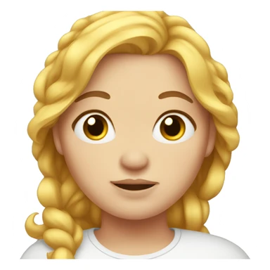 Obesity, female, freckles, golden hair sticker