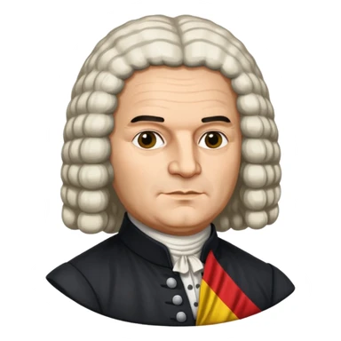 johann sebastian bach german flag sticker