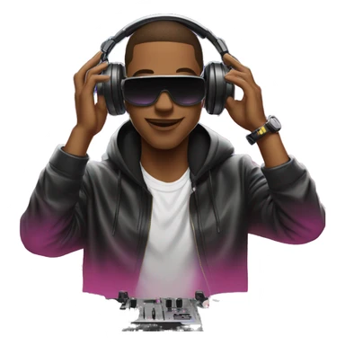 edm dj raving turntables hype sticker