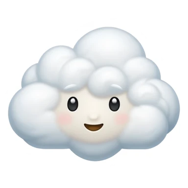 single puffy cloud, no face sticker