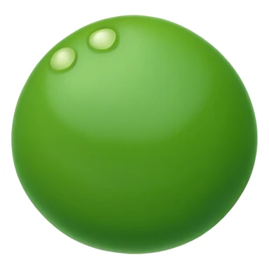 A green pea, round and bright sticker