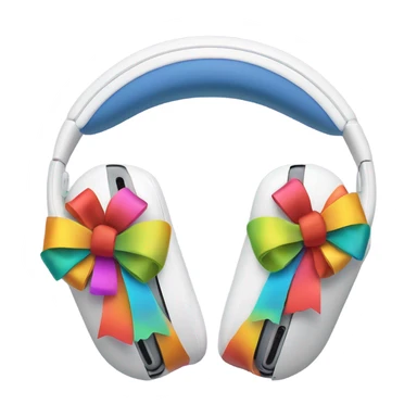 AirPod maxes with bows sticker