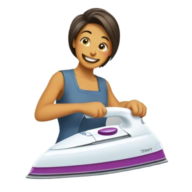 ironing happy sticker
