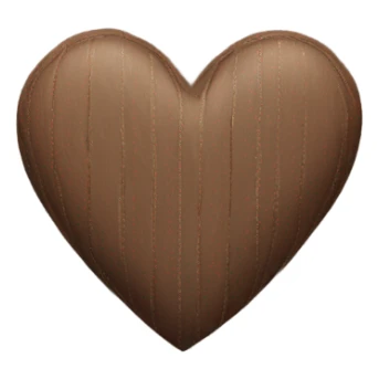 Brown pinstripe heart sticker
