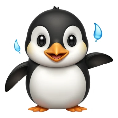 laughing penguin with tears sticker