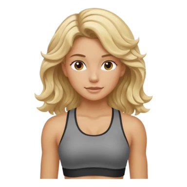 iOS 18 aesthetic wavy blondie girl gym sticker