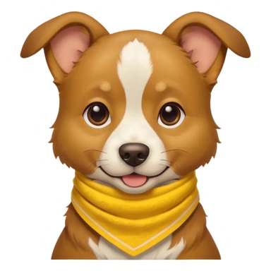 Dog with yellow Bandannas sticker