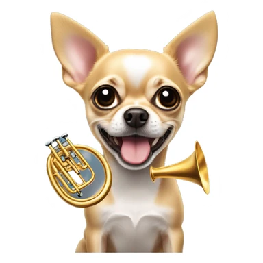 chihuahua qui joue de la trompette sticker