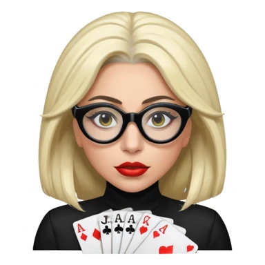 Lady Gaga poker face mask/ glasses sticker