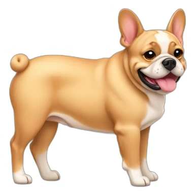 Fat fawn French buldog sticker